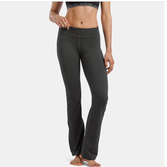 NEW Fishers Finery Women's EcoFabric Bootcut Yoga Pant SZ S Tall Heather Grey - Picture 1 of 8